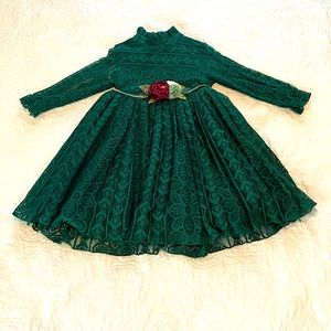 Girls Trish Scully Emerald Green Dress
